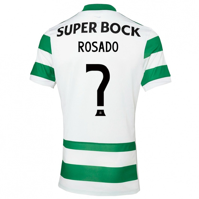 Danxen Enfant Maillot Alexandre Rosado #0 Vert Blanc Tenues Domicile 2025/26 T-Shirt