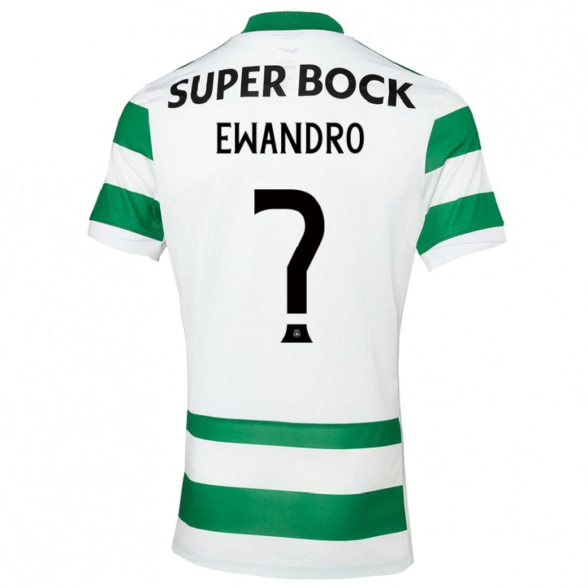 Danxen Enfant Maillot Ewandro #0 Vert Blanc Tenues Domicile 2025/26 T-Shirt