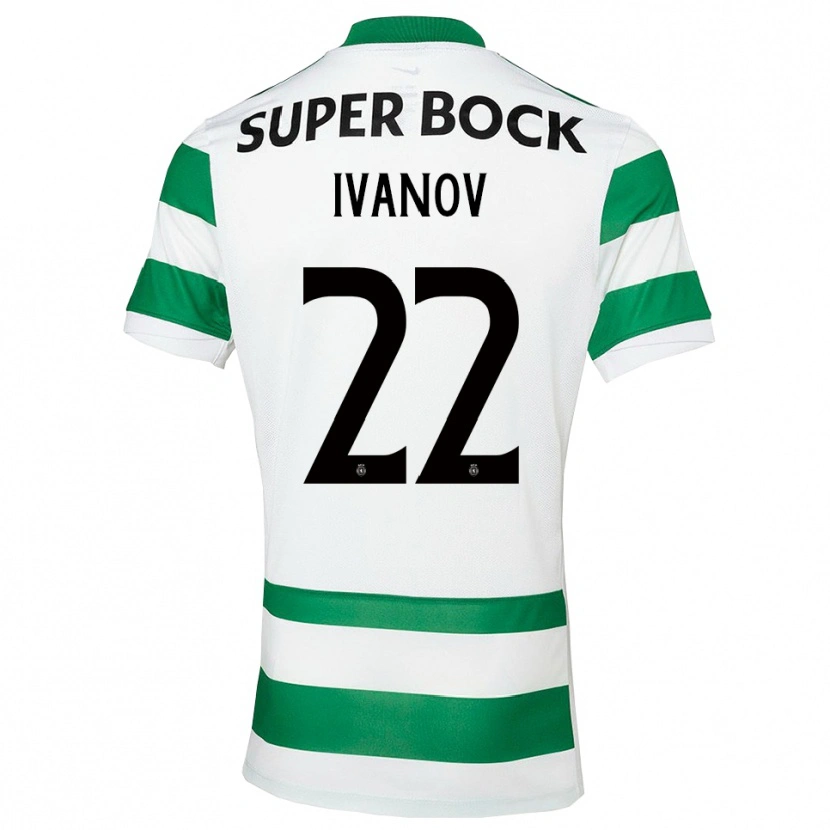 Danxen Enfant Maillot David Ivanov #22 Vert Blanc Tenues Domicile 2025/26 T-Shirt