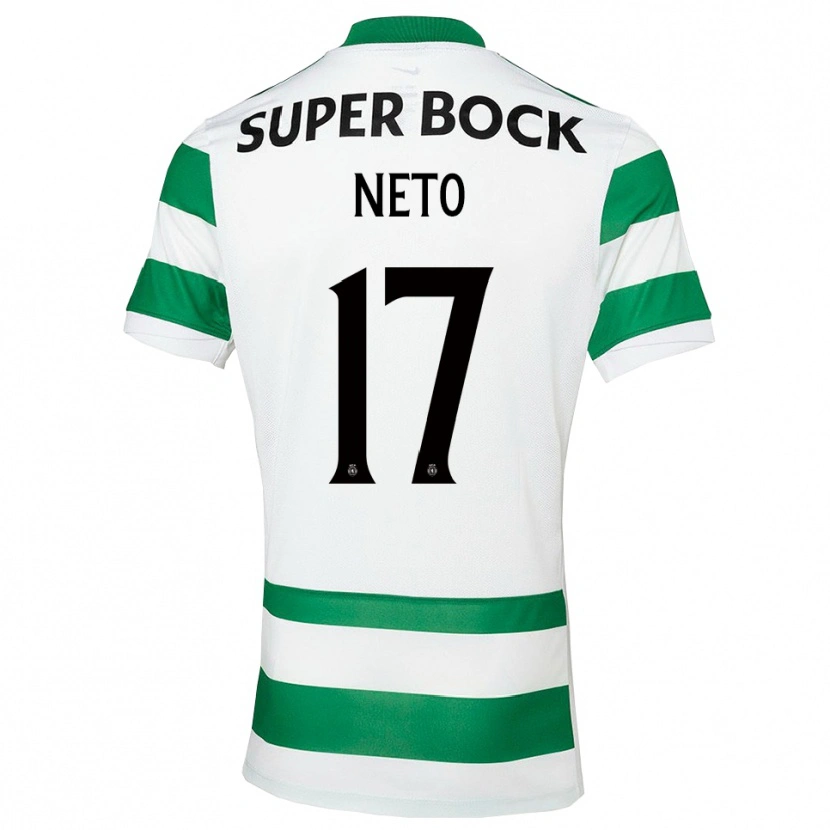 Danxen Enfant Maillot Cláudia Neto #17 Vert Blanc Tenues Domicile 2025/26 T-Shirt