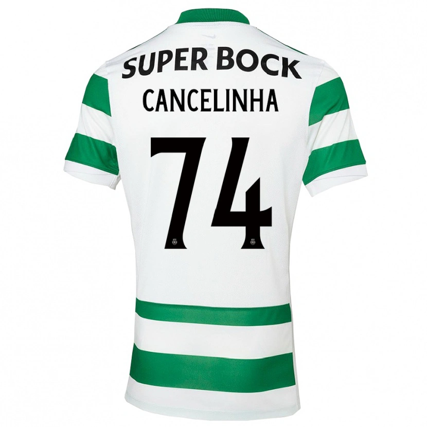 Danxen Enfant Maillot Érica Cancelinha #74 Vert Blanc Tenues Domicile 2025/26 T-Shirt