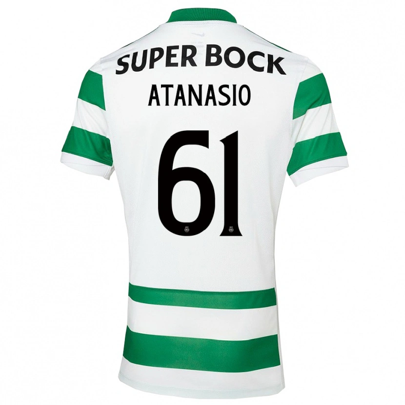 Danxen Enfant Maillot Atanásio #61 Vert Blanc Tenues Domicile 2025/26 T-Shirt