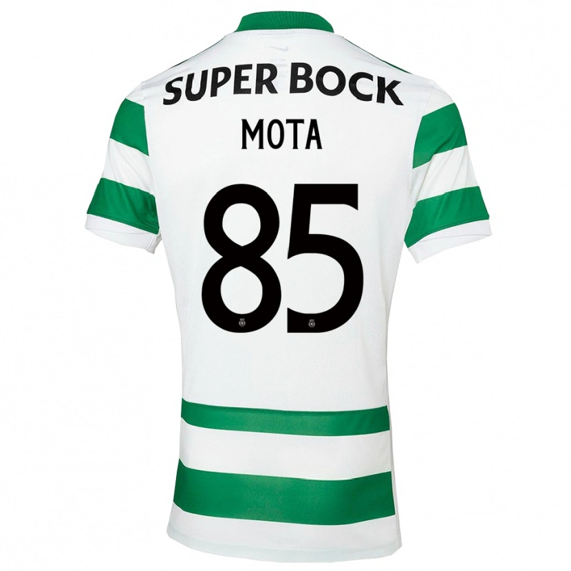 Danxen Enfant Maillot Rafael Mota #85 Vert Blanc Tenues Domicile 2025/26 T-Shirt