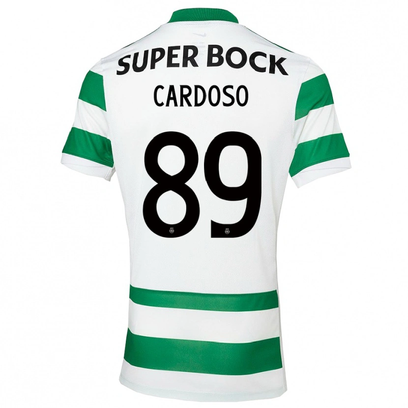 Danxen Enfant Maillot Nilton Cardoso #89 Vert Blanc Tenues Domicile 2025/26 T-Shirt