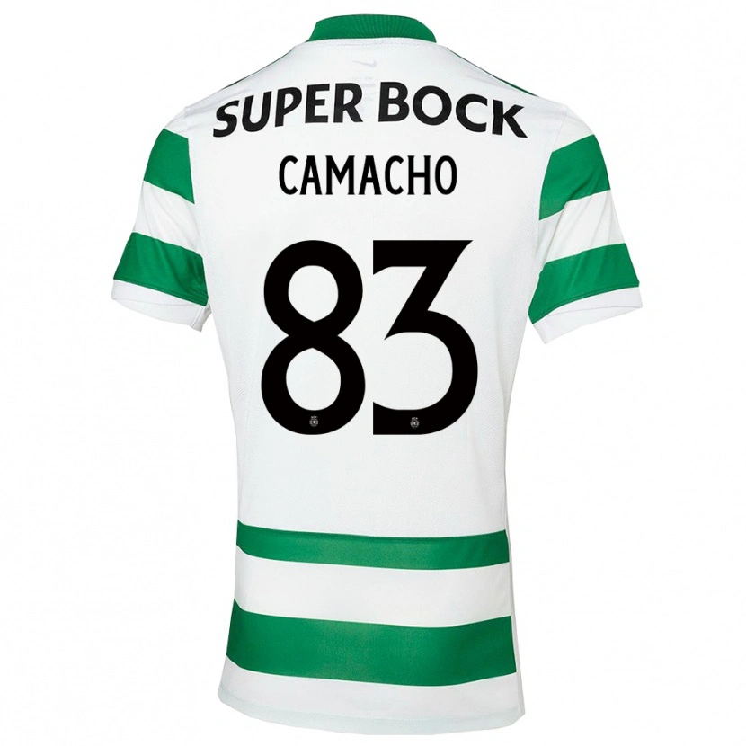 Danxen Enfant Maillot Rafael Camacho #83 Vert Blanc Tenues Domicile 2025/26 T-Shirt