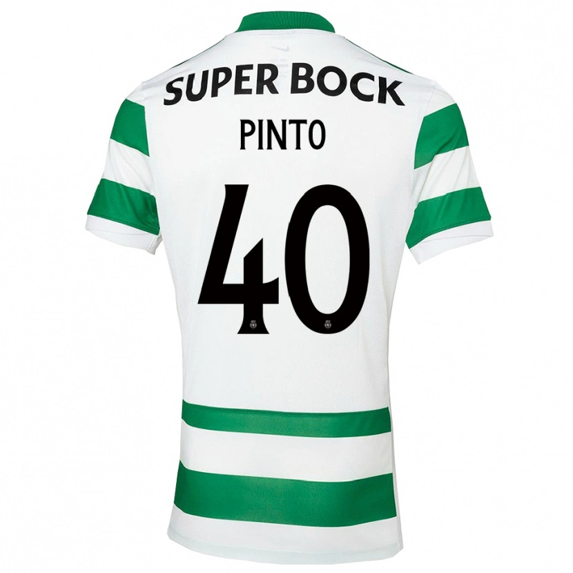 Danxen Enfant Maillot Rita Pinto De Almeida #40 Vert Blanc Tenues Domicile 2025/26 T-Shirt