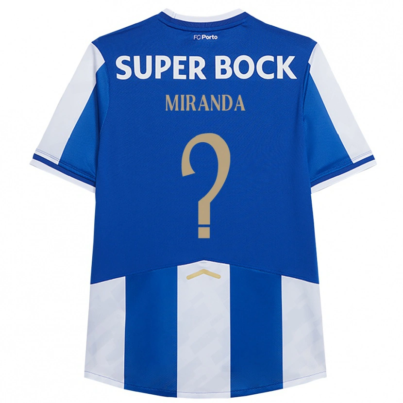 Danxen Enfant Maillot João Miranda #0 Bleu Blanc Tenues Domicile 2025/26 T-Shirt