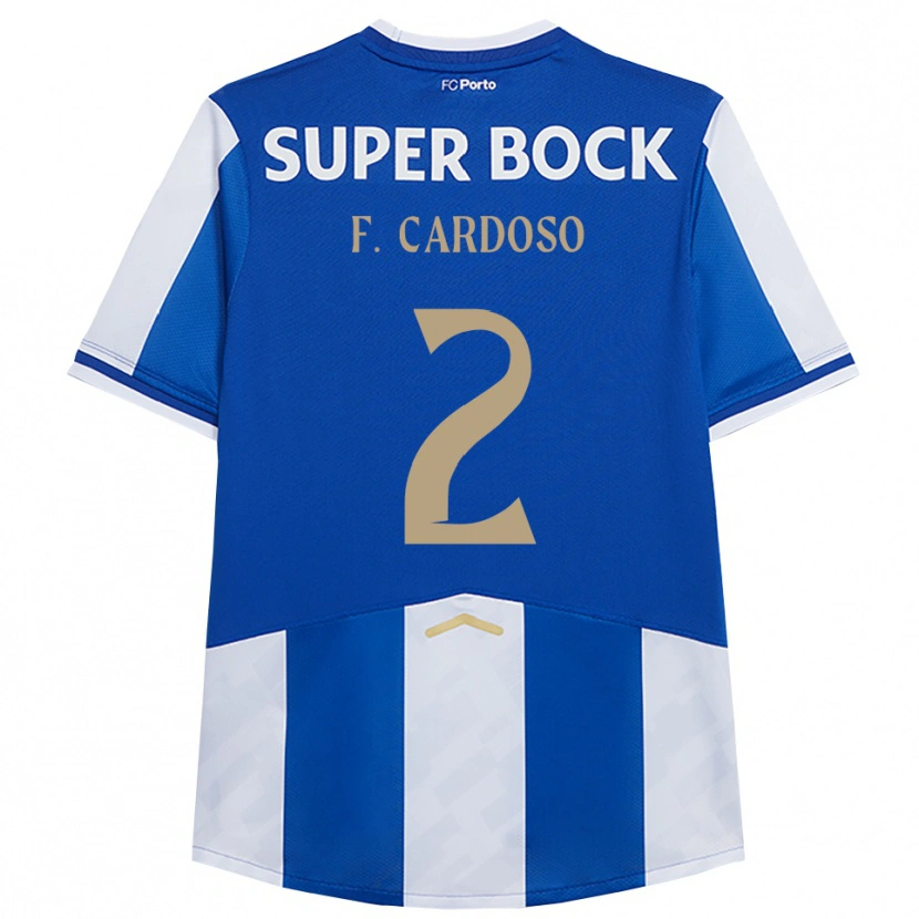Danxen Enfant Maillot Fábio Cardoso #2 Bleu Blanc Tenues Domicile 2025/26 T-Shirt