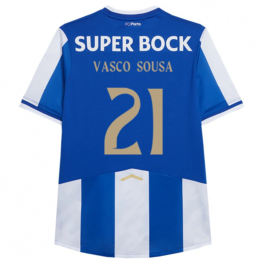 Danxen Enfant Maillot Vasco Sousa #21 Bleu Blanc Tenues Domicile 2025/26 T-Shirt