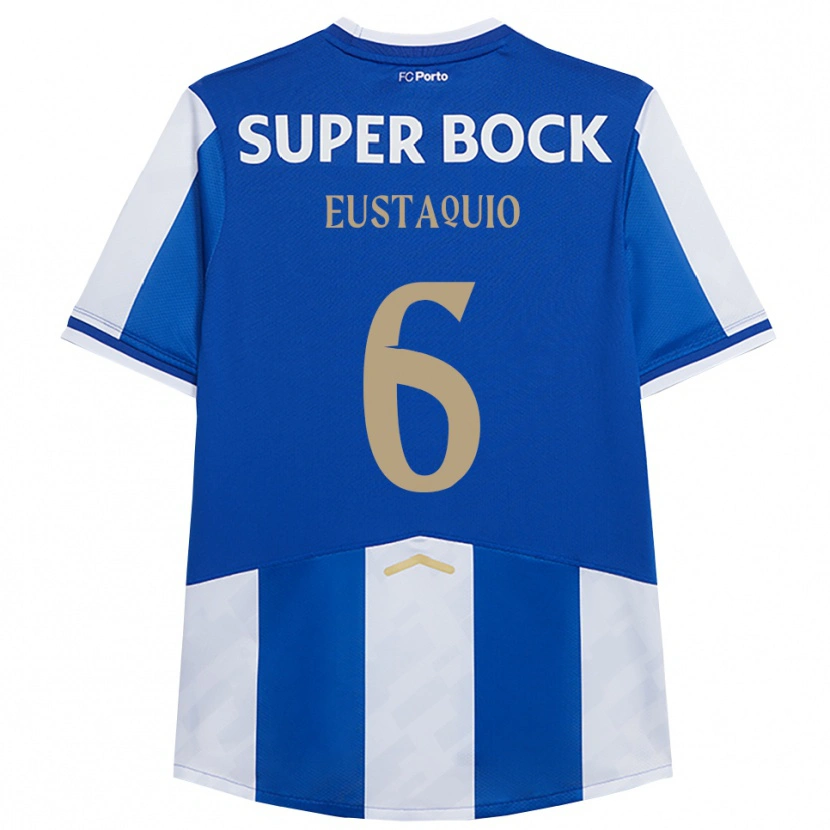 Danxen Enfant Maillot Stephen Eustaquio #6 Bleu Blanc Tenues Domicile 2025/26 T-Shirt