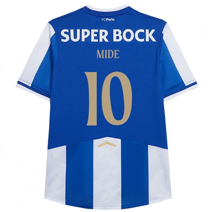 Danxen Enfant Maillot Mateus Mide #10 Bleu Blanc Tenues Domicile 2025/26 T-Shirt