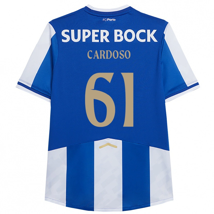 Danxen Enfant Maillot Ivan Cardoso #61 Bleu Blanc Tenues Domicile 2025/26 T-Shirt