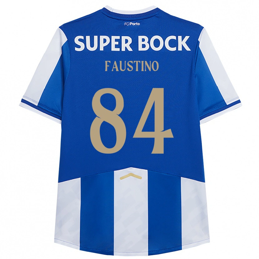 Danxen Enfant Maillot Levi Faustino #84 Bleu Blanc Tenues Domicile 2025/26 T-Shirt