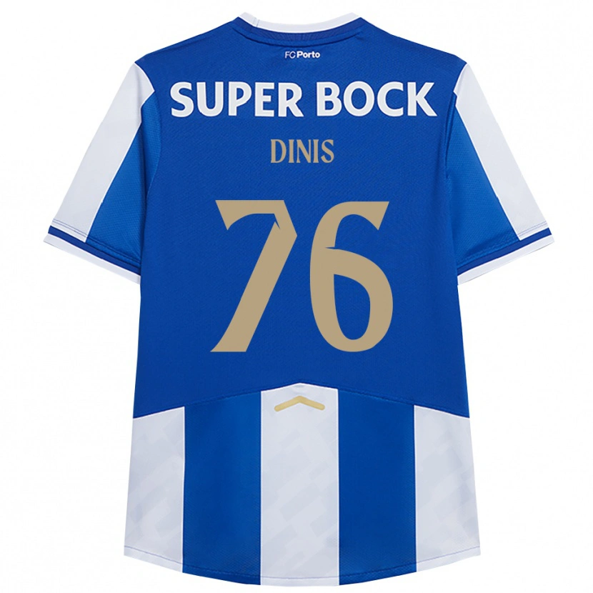 Danxen Enfant Maillot Dinis #76 Bleu Blanc Tenues Domicile 2025/26 T-Shirt