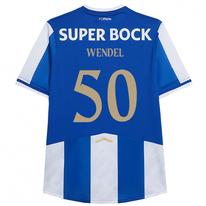 Danxen Enfant Maillot Wendel #50 Bleu Blanc Tenues Domicile 2025/26 T-Shirt