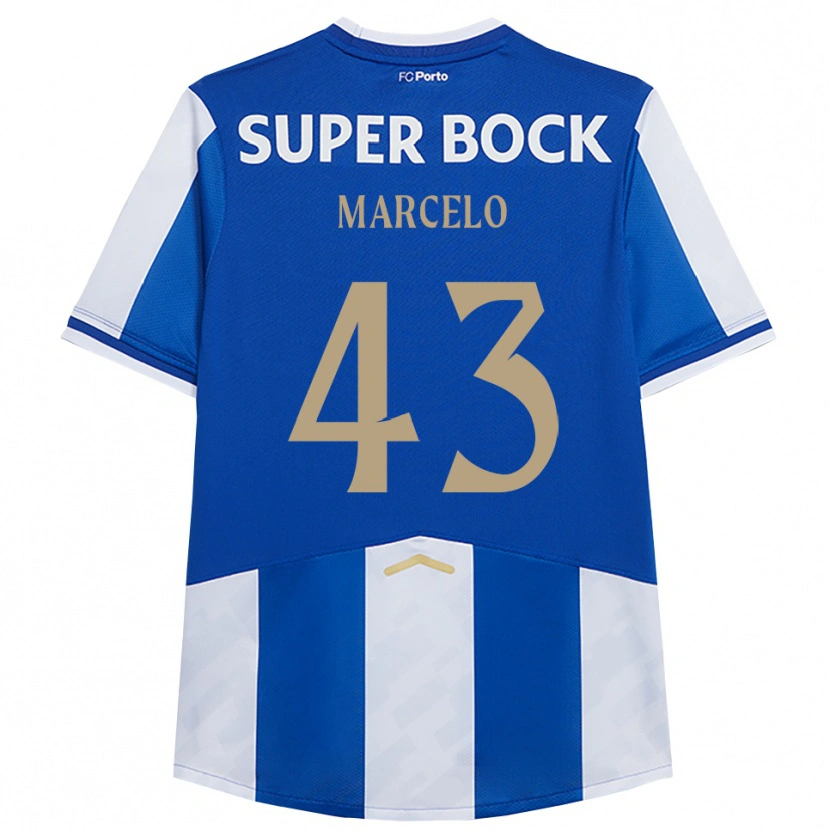 Danxen Enfant Maillot Joao Marcelo #43 Bleu Blanc Tenues Domicile 2025/26 T-Shirt