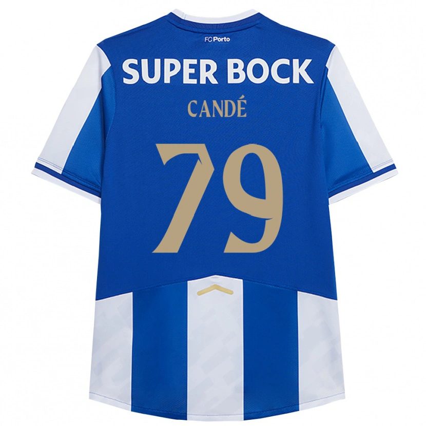 Danxen Enfant Maillot Umaro Candé #79 Bleu Blanc Tenues Domicile 2025/26 T-Shirt
