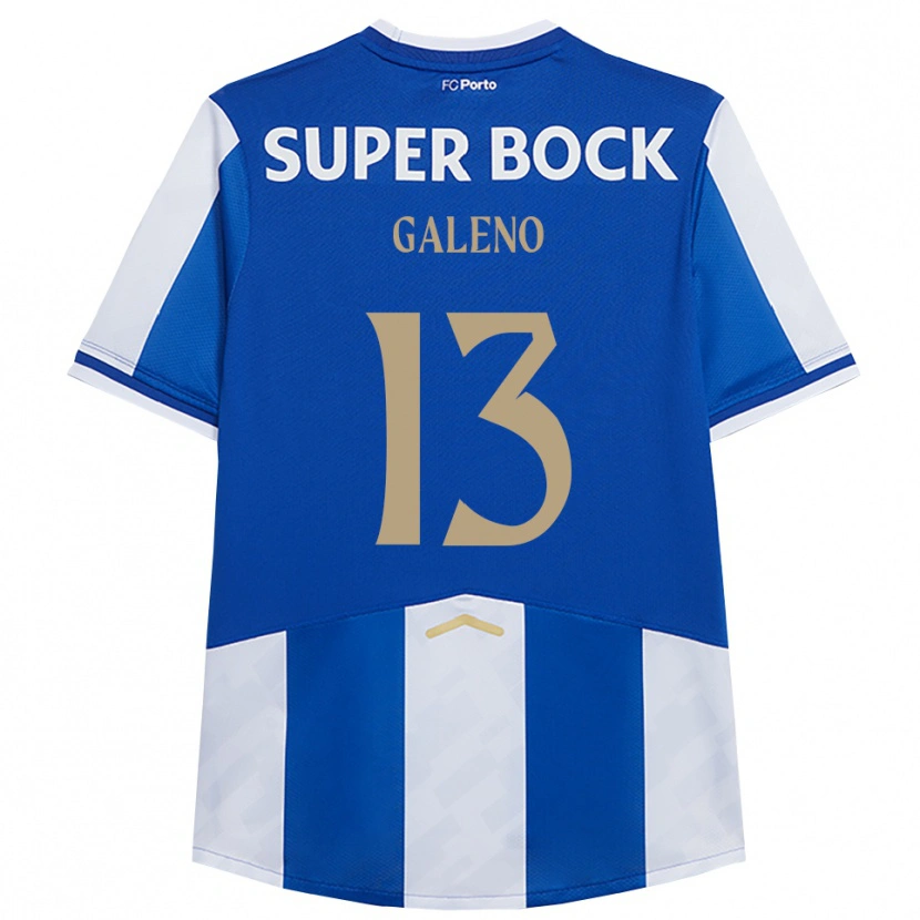 Danxen Enfant Maillot Galeno #13 Bleu Blanc Tenues Domicile 2025/26 T-Shirt