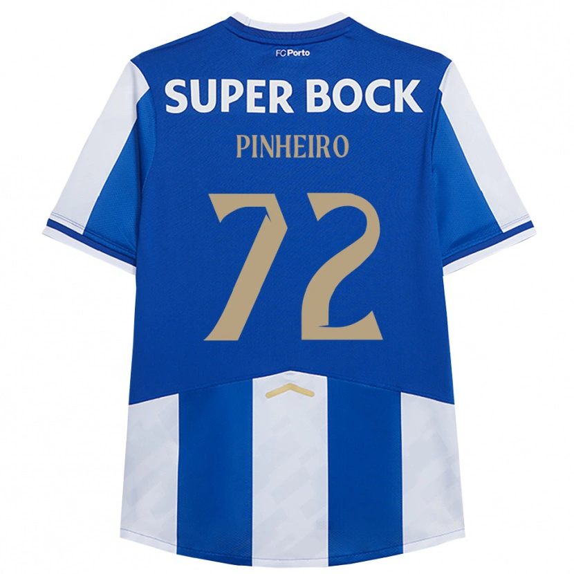 Danxen Enfant Maillot Rodrigo Pinheiro #72 Bleu Blanc Tenues Domicile 2025/26 T-Shirt