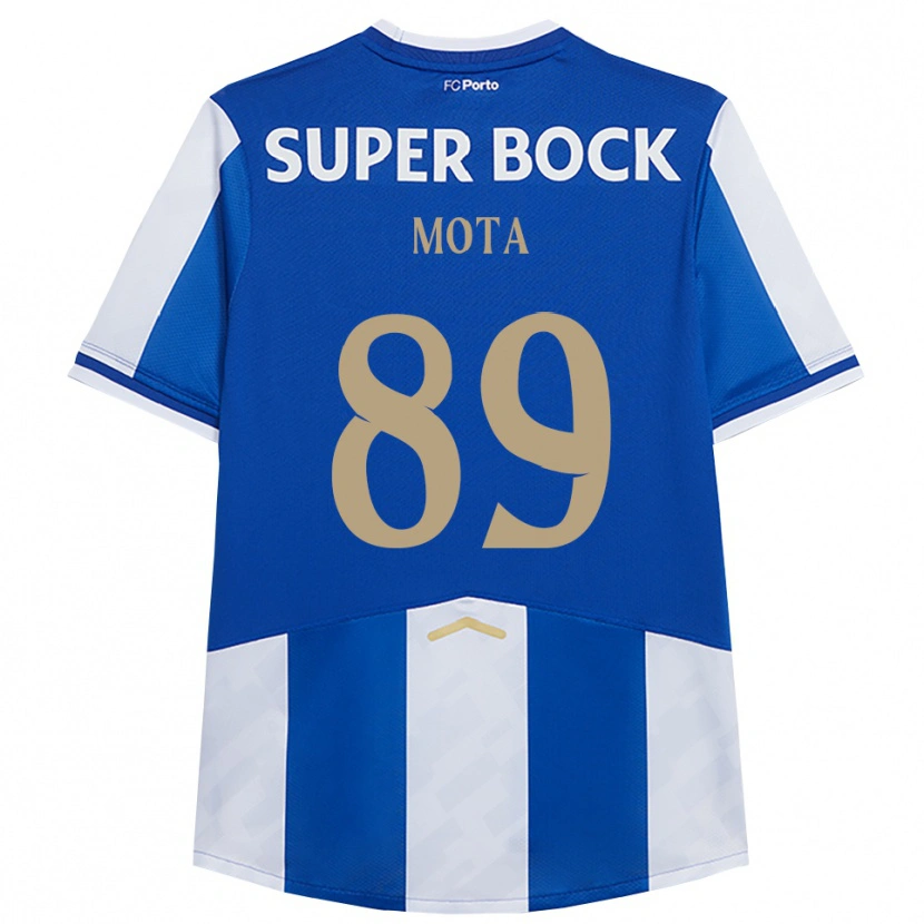 Danxen Enfant Maillot Luís Mota #89 Bleu Blanc Tenues Domicile 2025/26 T-Shirt