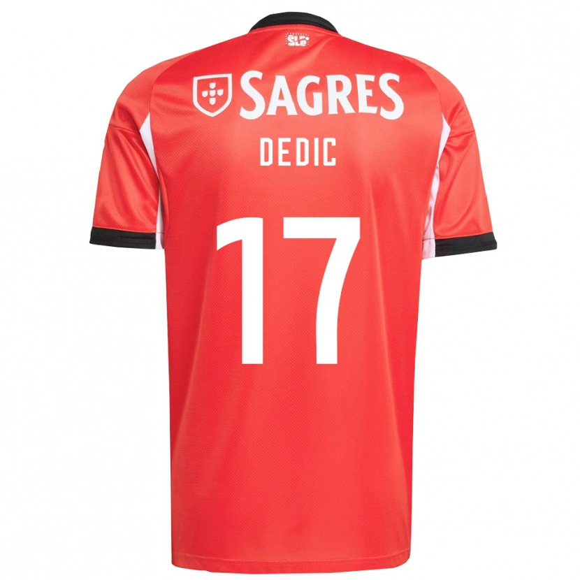 Danxen Enfant Maillot Amar Dedic #17 Rouge Blanc Tenues Domicile 2025/26 T-Shirt