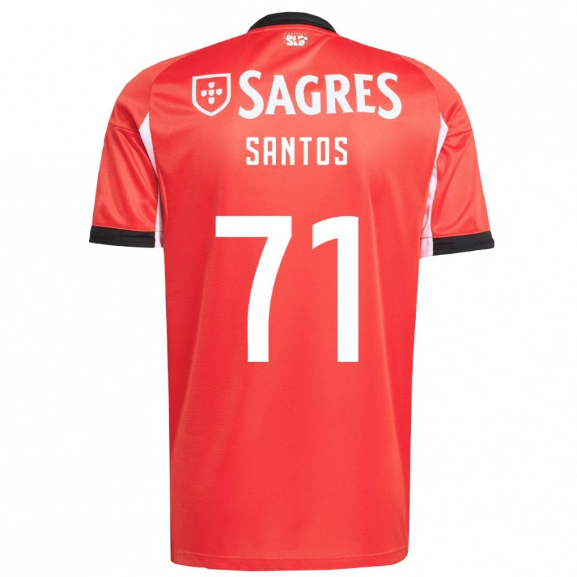 Danxen Enfant Maillot Leandro Santos #71 Rouge Blanc Tenues Domicile 2025/26 T-Shirt