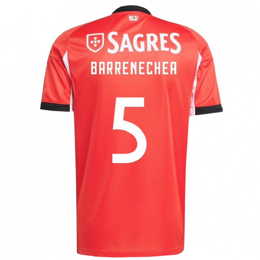 Danxen Enfant Maillot Enzo Barrenechea #5 Rouge Blanc Tenues Domicile 2025/26 T-Shirt