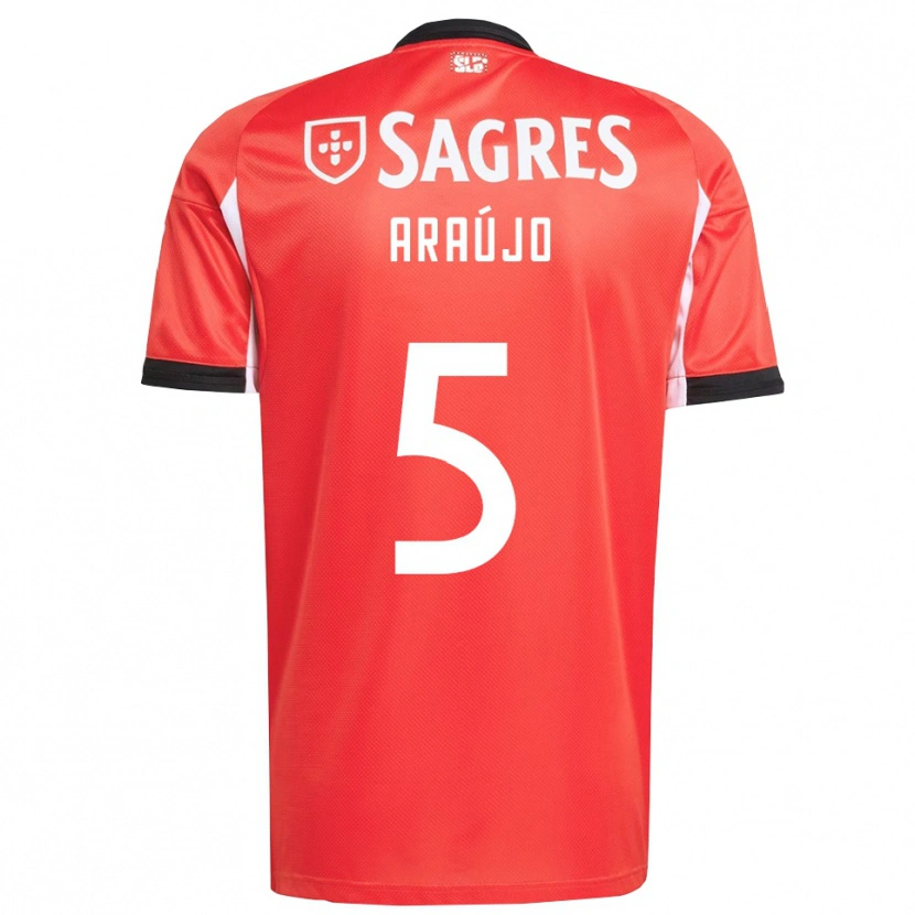 Danxen Enfant Maillot Ismail Araújo #5 Rouge Blanc Tenues Domicile 2025/26 T-Shirt