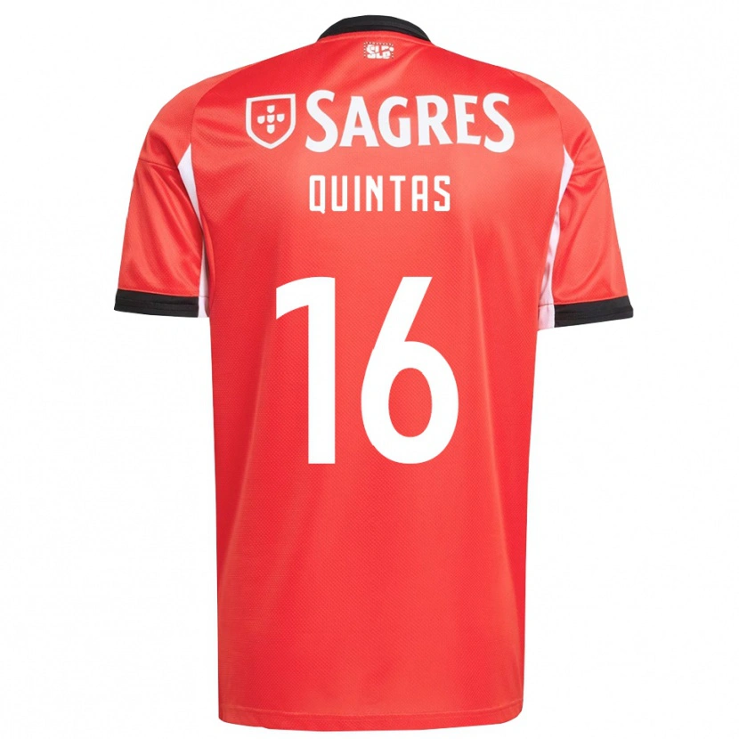Danxen Enfant Maillot Rafael Quintas #16 Rouge Blanc Tenues Domicile 2025/26 T-Shirt