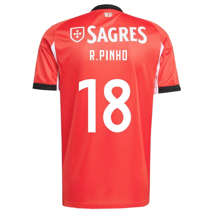 Danxen Enfant Maillot Rodrigo Pinho #18 Rouge Blanc Tenues Domicile 2025/26 T-Shirt