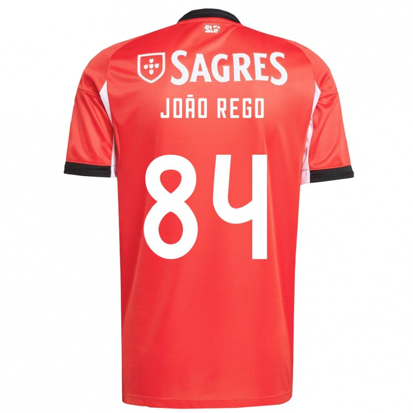 Danxen Enfant Maillot João Rego #84 Rouge Blanc Tenues Domicile 2025/26 T-Shirt