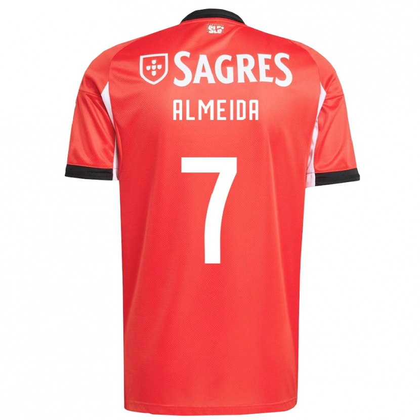 Danxen Enfant Maillot Tomas Almeida #7 Rouge Blanc Tenues Domicile 2025/26 T-Shirt