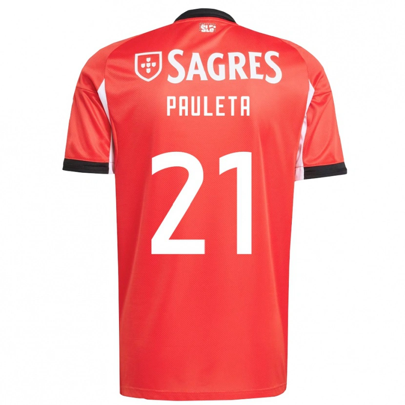Danxen Enfant Maillot Paula Domínguez Encinas #21 Rouge Blanc Tenues Domicile 2025/26 T-Shirt