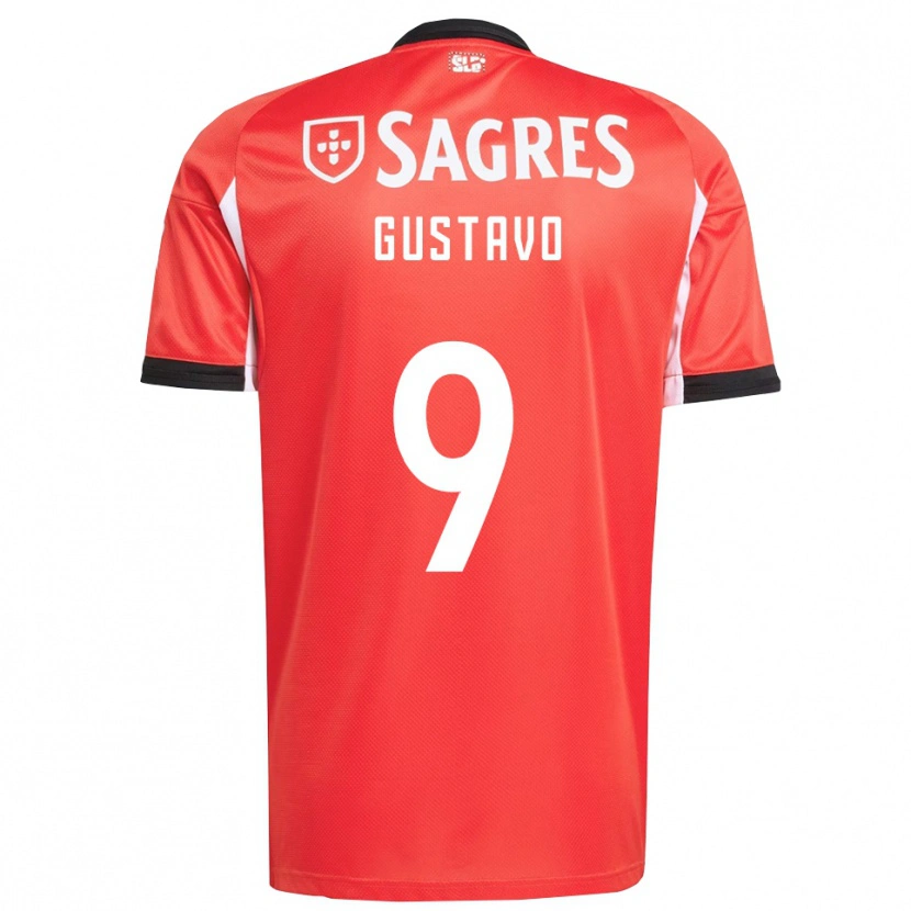 Danxen Enfant Maillot Gustavo Ferreira #9 Rouge Blanc Tenues Domicile 2025/26 T-Shirt