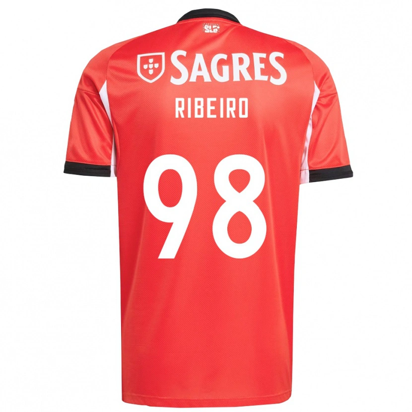 Danxen Enfant Maillot Ricardo Ribeiro #98 Rouge Blanc Tenues Domicile 2025/26 T-Shirt