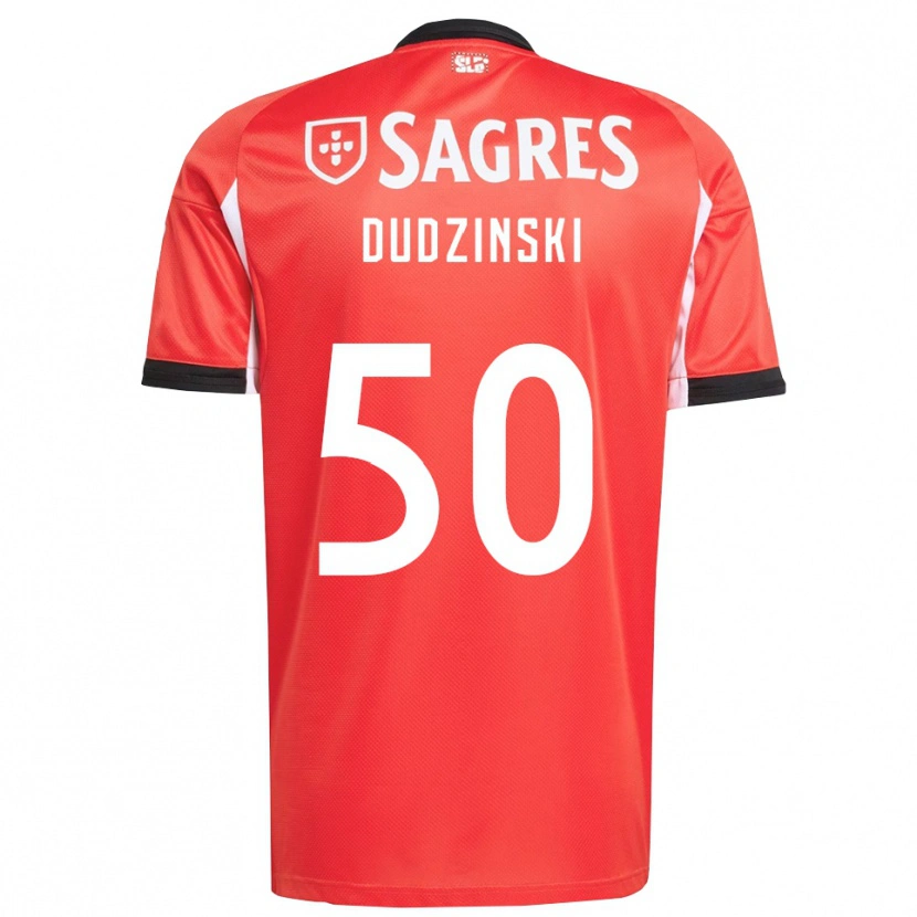 Danxen Enfant Maillot Marcel Dudzinski #50 Rouge Blanc Tenues Domicile 2025/26 T-Shirt
