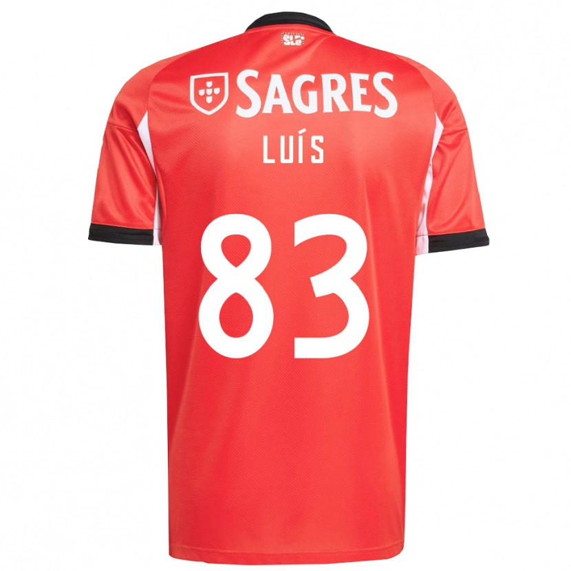 Danxen Enfant Maillot Rafael Luís #83 Rouge Blanc Tenues Domicile 2025/26 T-Shirt