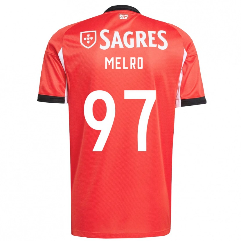 Danxen Enfant Maillot José Melro #97 Rouge Blanc Tenues Domicile 2025/26 T-Shirt