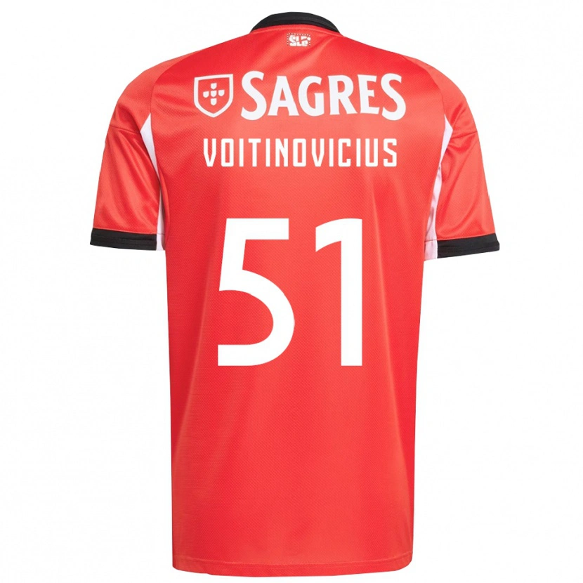 Danxen Enfant Maillot Arnas Voitinovičius #51 Rouge Blanc Tenues Domicile 2025/26 T-Shirt