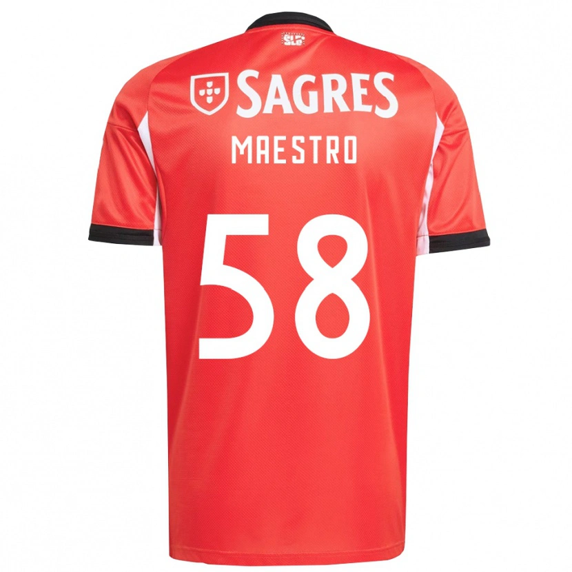 Danxen Enfant Maillot Maestro #58 Rouge Blanc Tenues Domicile 2025/26 T-Shirt