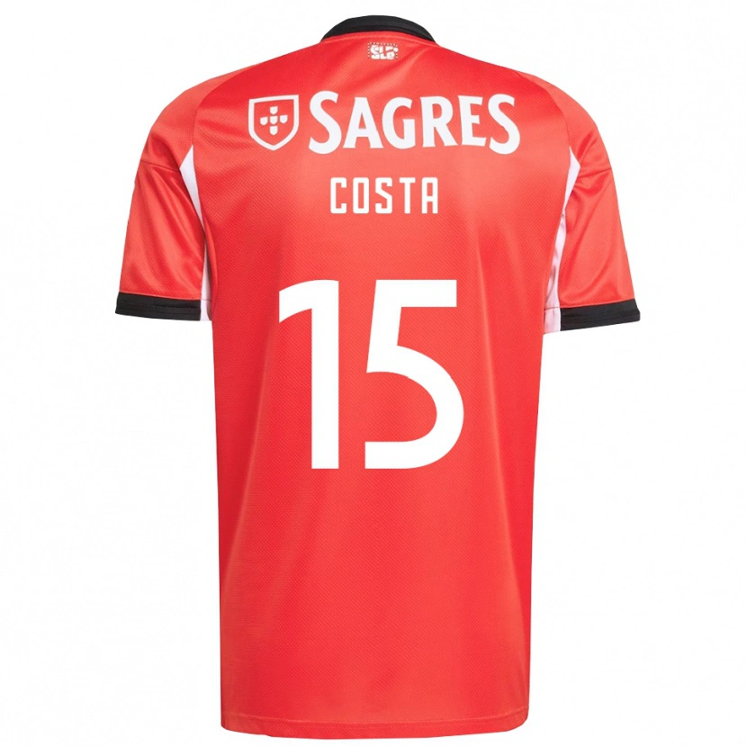 Danxen Enfant Maillot Carole Costa #15 Rouge Blanc Tenues Domicile 2025/26 T-Shirt