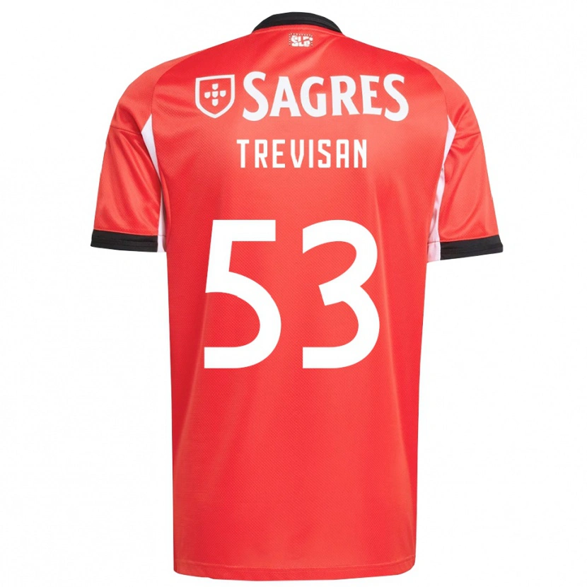 Danxen Enfant Maillot Jelani Trevisan #53 Rouge Blanc Tenues Domicile 2025/26 T-Shirt