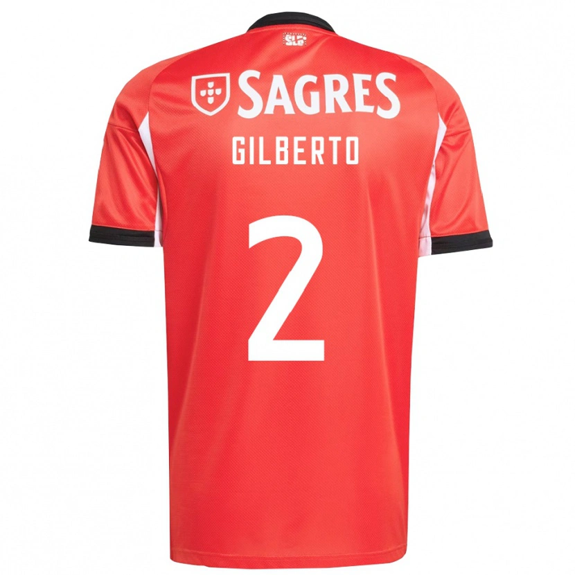 Danxen Enfant Maillot Gilberto #2 Rouge Blanc Tenues Domicile 2025/26 T-Shirt
