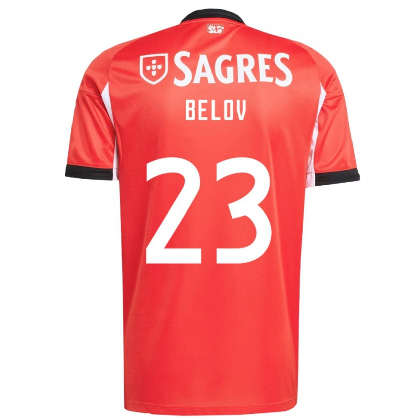 Danxen Enfant Maillot Sevastian Belov #23 Rouge Blanc Tenues Domicile 2025/26 T-Shirt