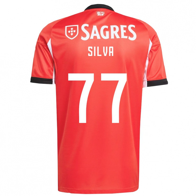 Danxen Enfant Maillot Jessica Silva #77 Rouge Blanc Tenues Domicile 2025/26 T-Shirt
