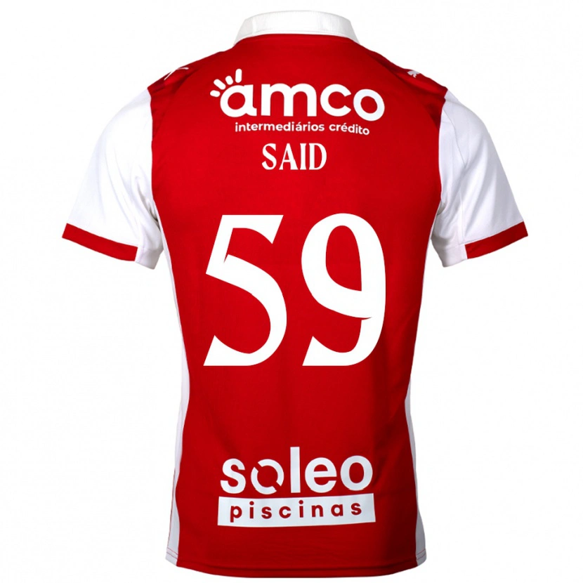 Danxen Enfant Maillot Yan Said #59 Rouge Blanc Tenues Domicile 2025/26 T-Shirt