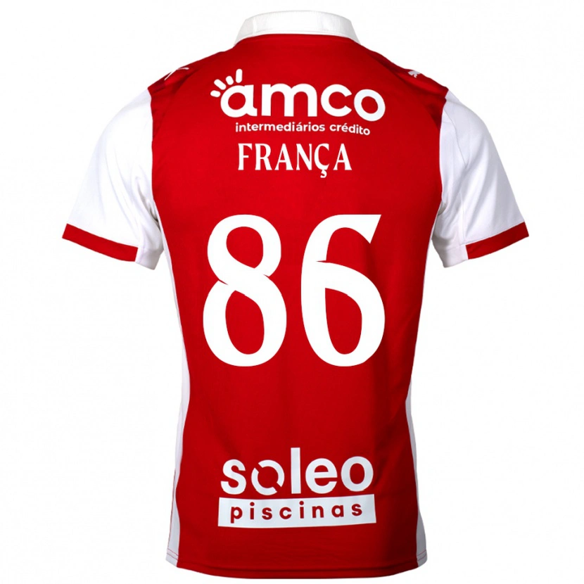 Danxen Enfant Maillot Francisco França #86 Rouge Blanc Tenues Domicile 2025/26 T-Shirt