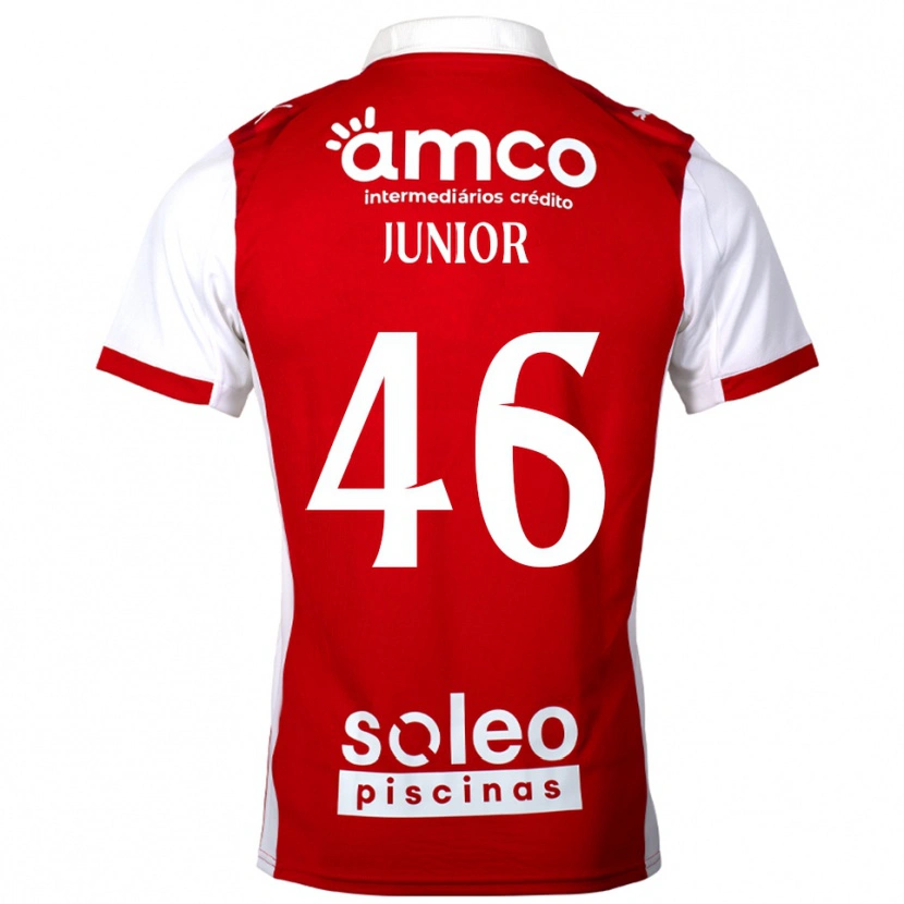 Danxen Enfant Maillot Mário Junior #46 Rouge Blanc Tenues Domicile 2025/26 T-Shirt