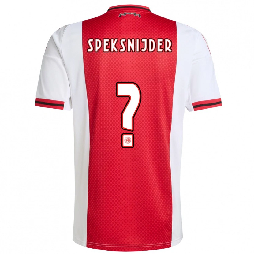 Danxen Enfant Maillot Rico Speksnijder #0 Rouge Blanc Tenues Domicile 2025/26 T-Shirt
