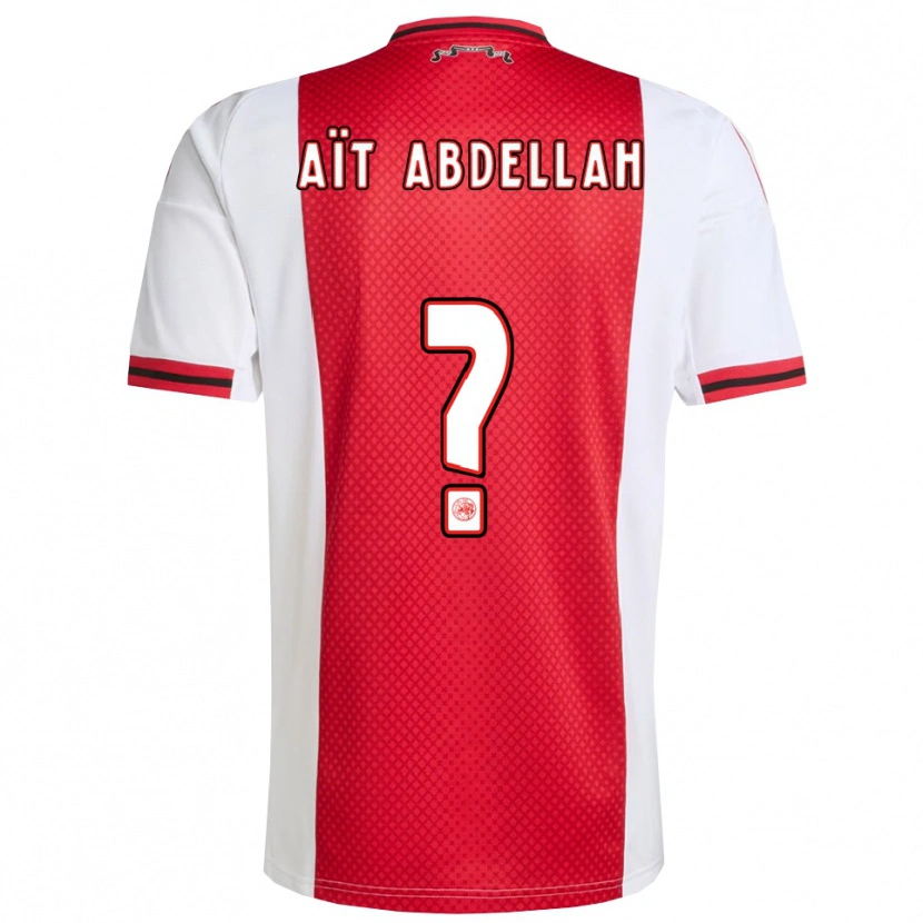 Danxen Enfant Maillot Waleed Aït Abdellah #0 Rouge Blanc Tenues Domicile 2025/26 T-Shirt